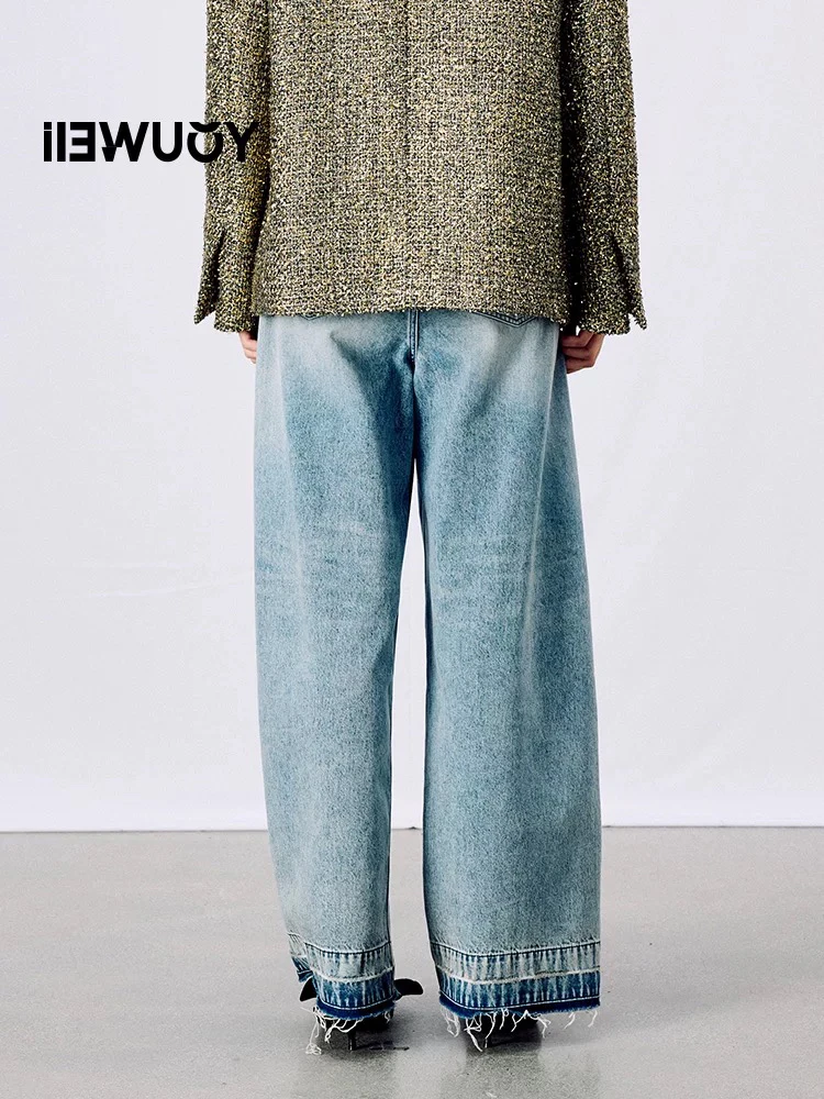 有尾｜25春糯米牛仔阔腿裤Y5125107