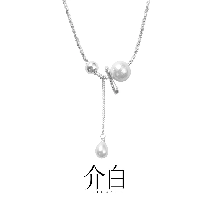 铜合金项链 介白 几何法式气质项链同款欧若精灵风 团