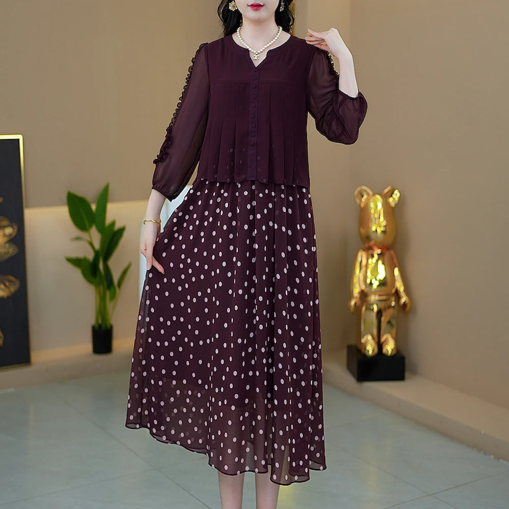 春季百搭气质时尚中长款女装连衣裙【201#】