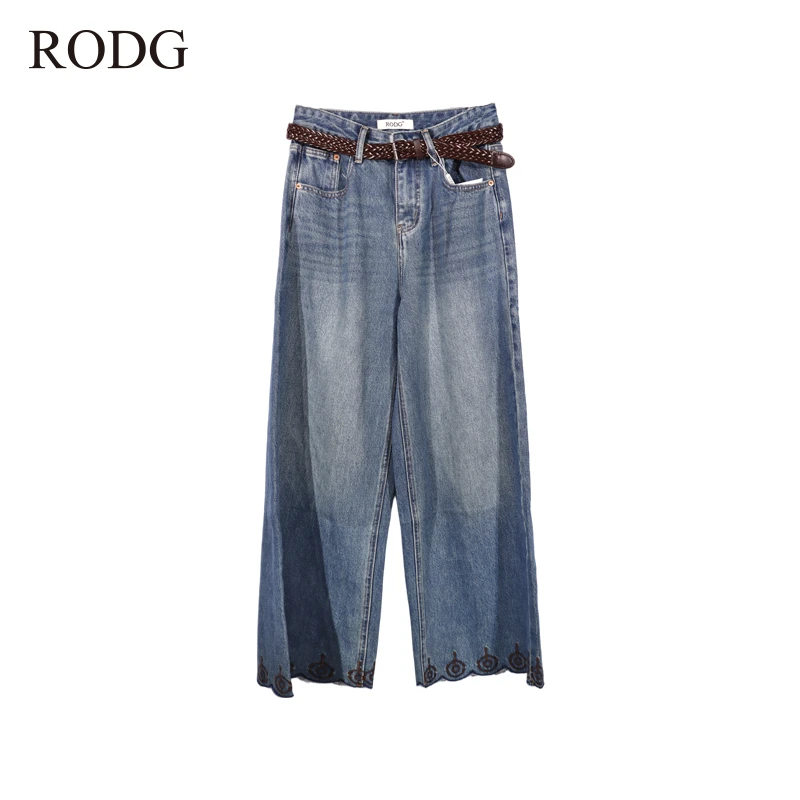 RODGR53NK1073A直筒裤秋季长裤牛仔裤时尚百搭宽松1073
