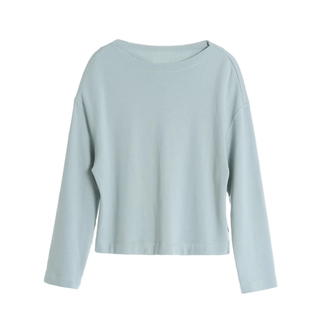 李子木先生卫衣一字领卫衣简约时尚百搭长袖「欧若风穿搭」B5812