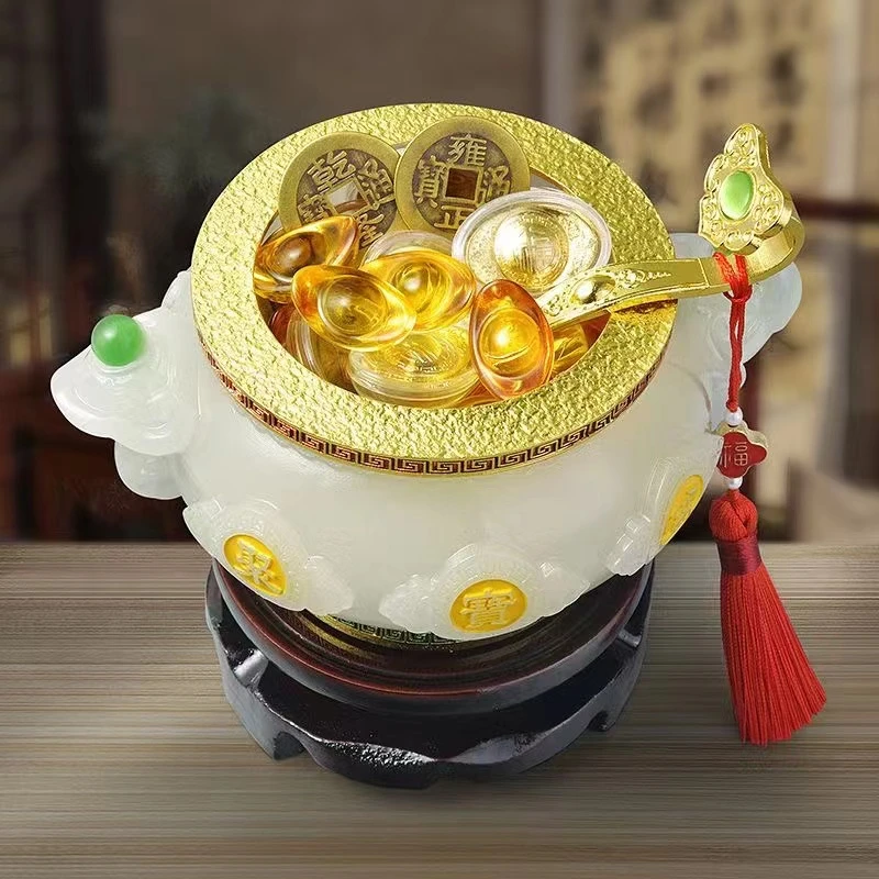 师尊已开【九龙聚宝盆】摆件