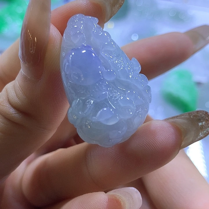 颈饰未镶嵌翡翠天然翡翠A货吊坠