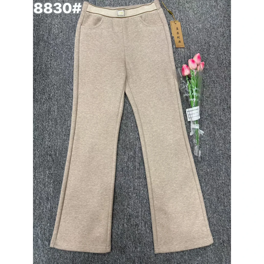 羊绒裤加厚女士冬季高腰微喇裤保暖显瘦休闲百搭