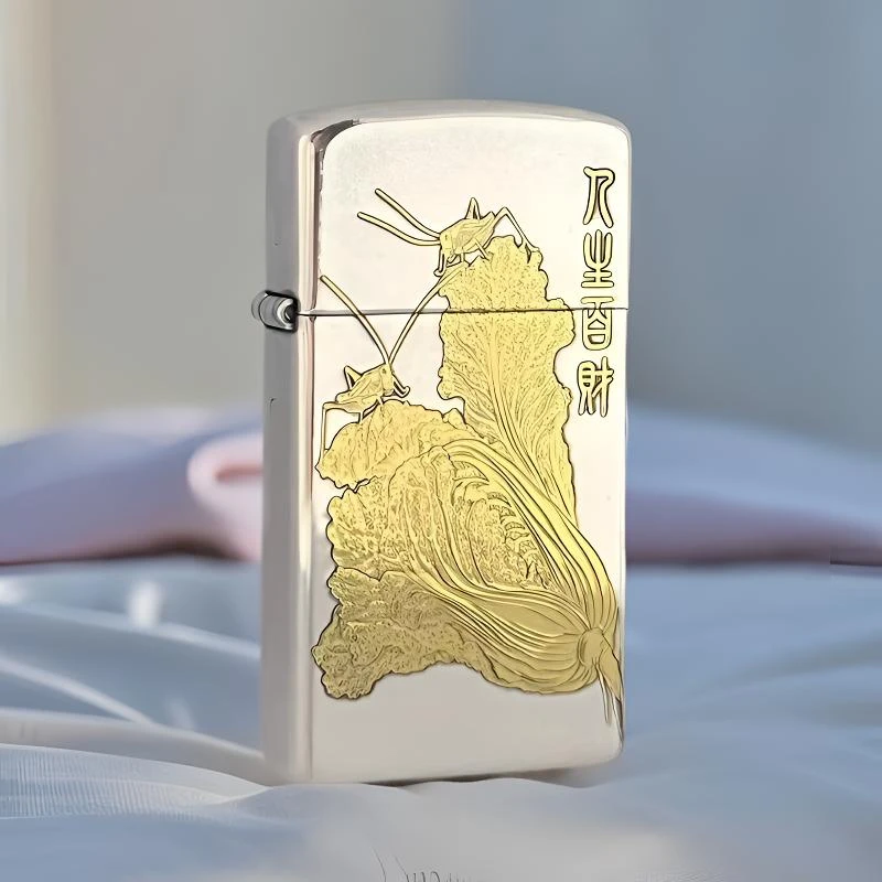 ZIPPO打火机【纤巧人生百财】1654B蝎子包银葫芦白菜原装正品防风男