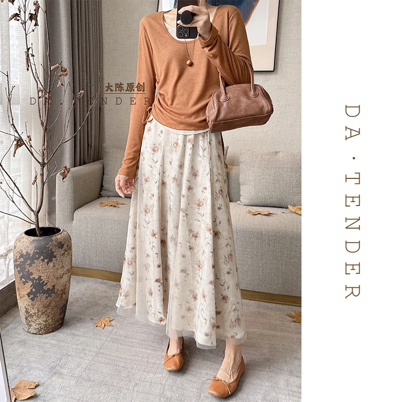 DA【清】玫瑰舞曲半身裙-QHA77