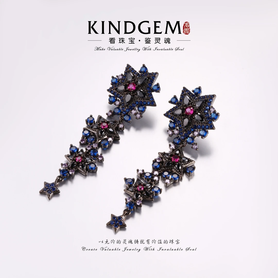 铜合金锆石耳饰 个性气质轻奢百搭设计款耳环C-33211