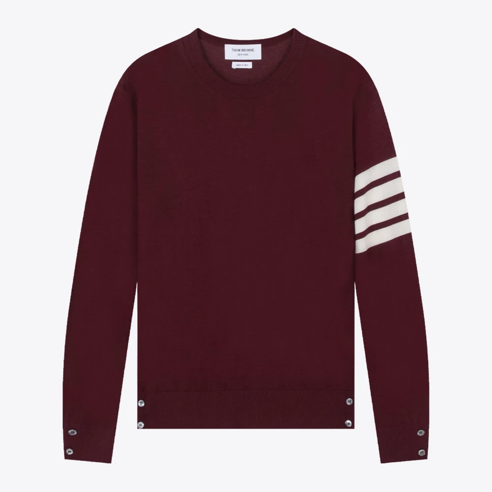 THOM BROWNE汤姆布朗TB羊毛男圆领毛衫针织衫毛衣MKA002AY1014615