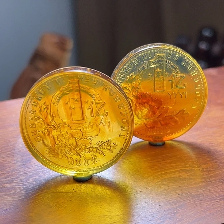 琥珀颈饰未镶嵌福利，一对