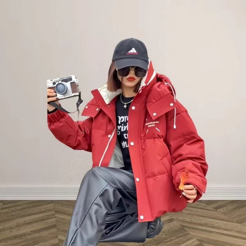 EXR女装百搭韩版秋冬冬季休闲保暖加长加厚羽绒外套-Y909