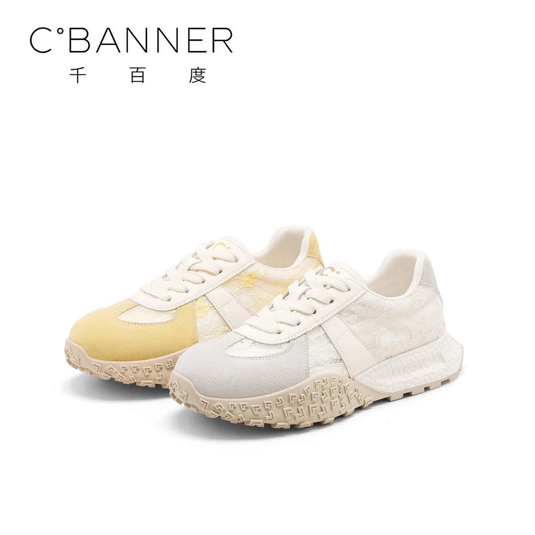 C.BANNER/千百度松糕厚底德训鞋新款复古百搭休闲运动阿甘鞋鞋子