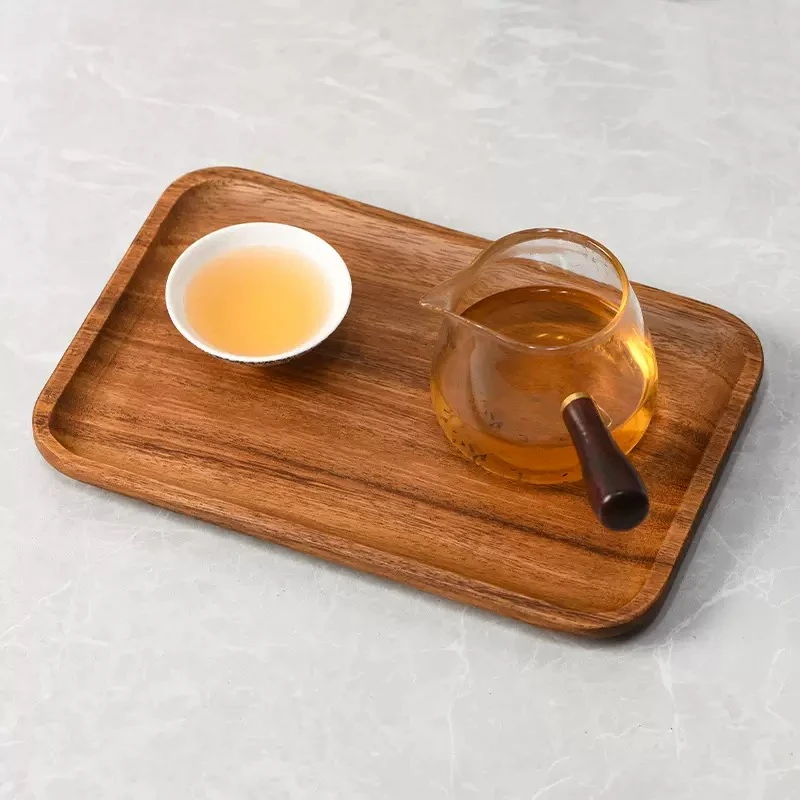 胡桃木实木长方形餐盘小号托盘茶盘相思木咖啡盘小吃干果盘平盘子