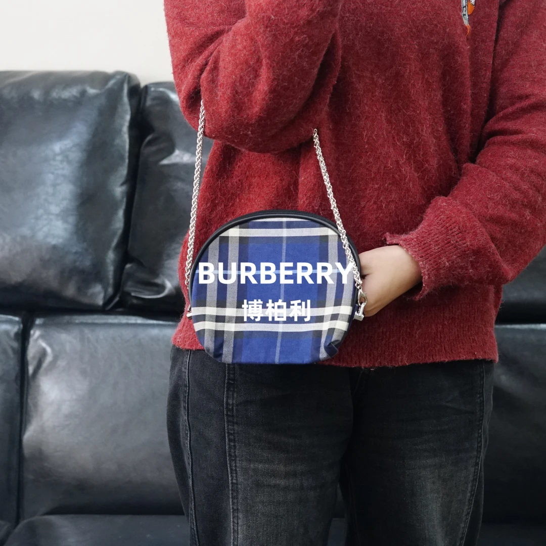 95新 BURBERRY/博柏利 巴宝莉/格纹贝壳包/ZG02206045/6045