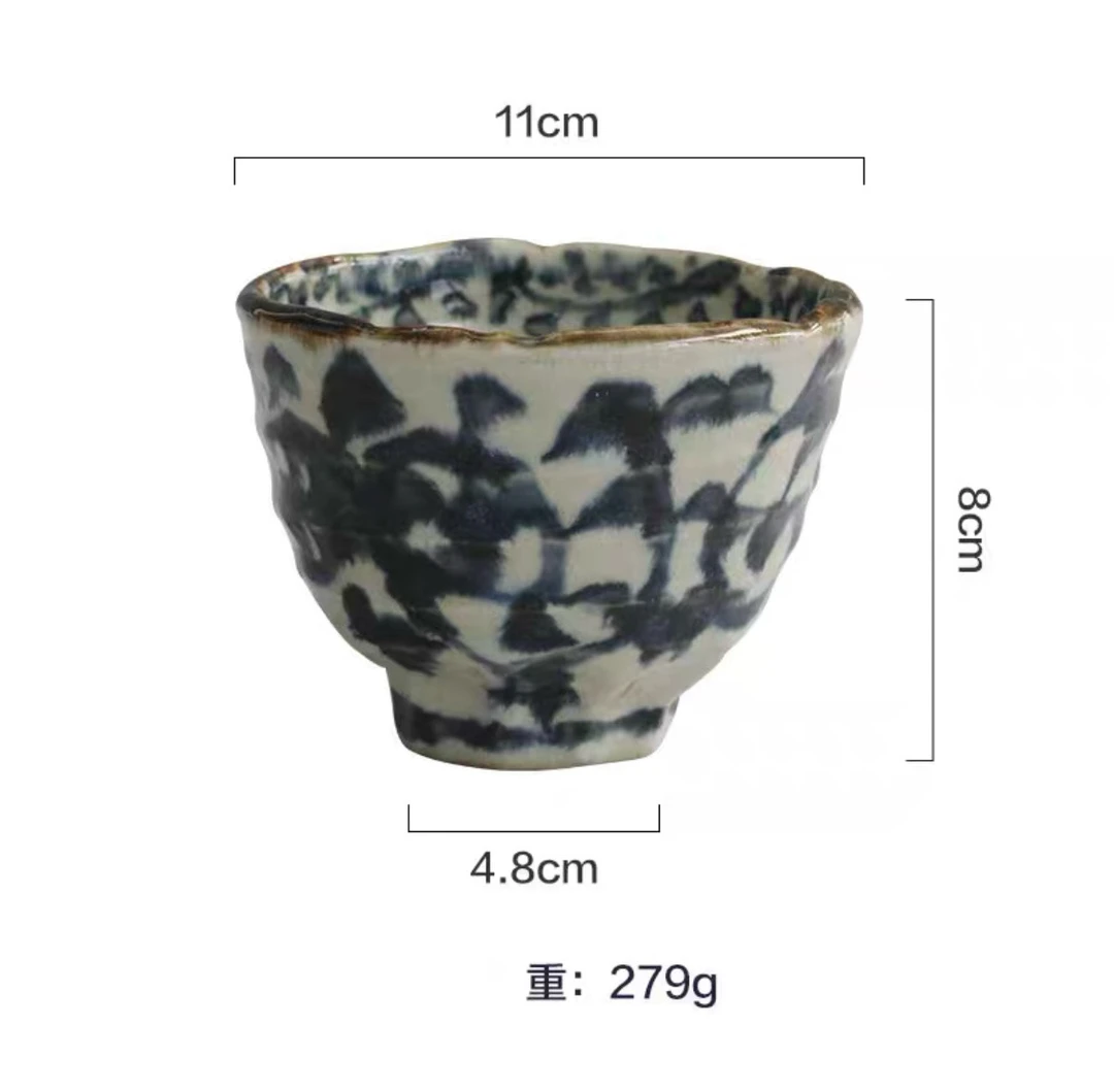 日本进口章鱼唐草11cm碗D989