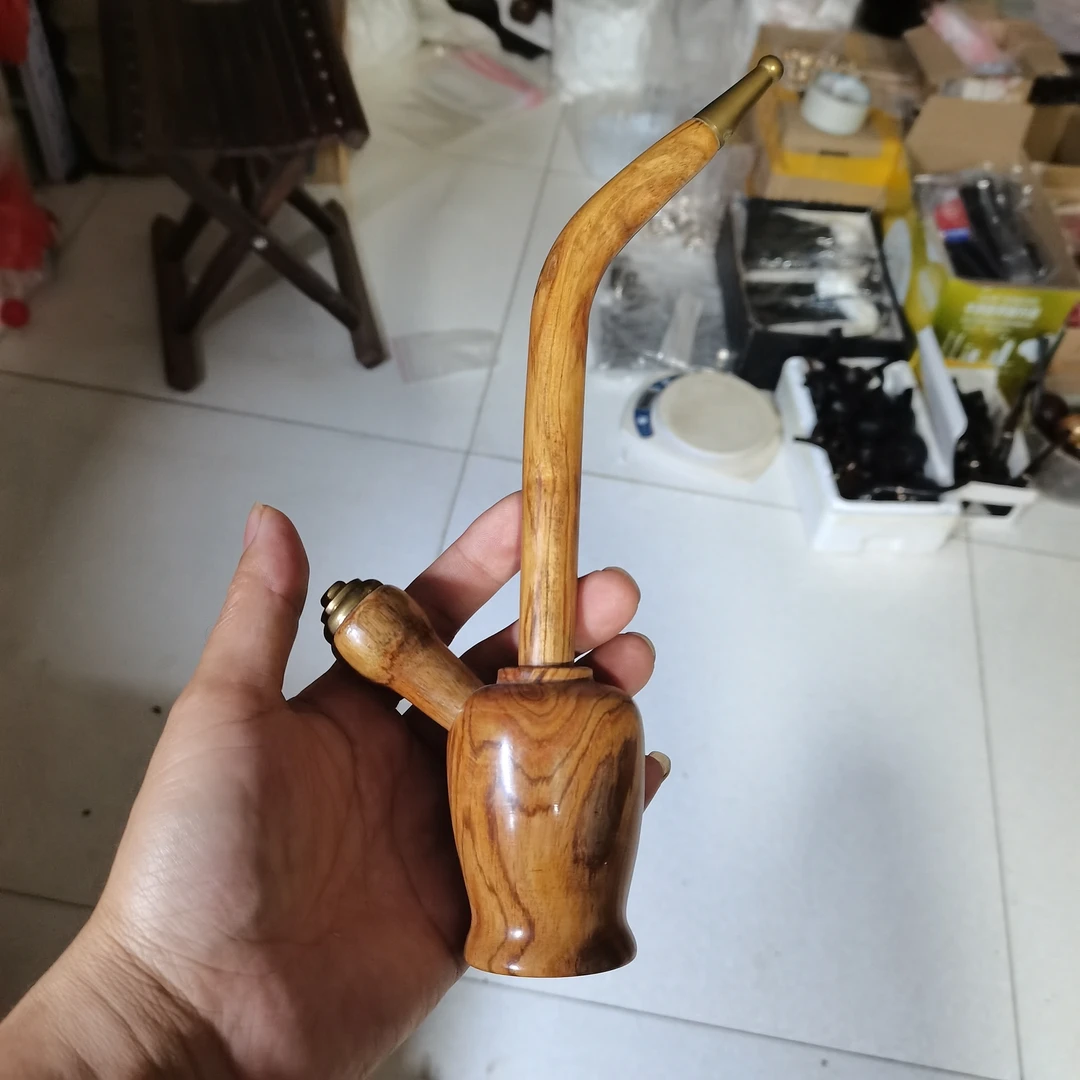 随形烟斗天然老料带瘤疤高油密适合送长辈男友