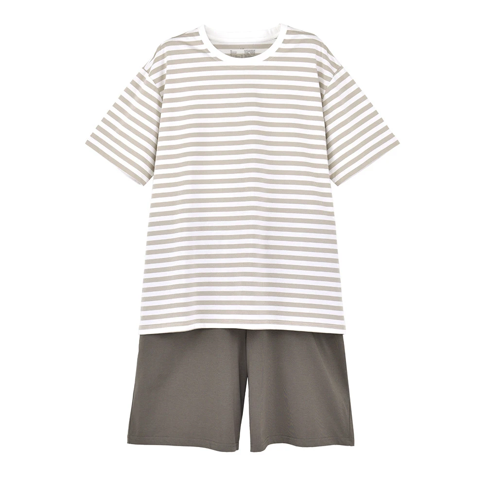 无印风凉感天竺家居睡衣套装无印针织杜邦sorona生物基持续凉