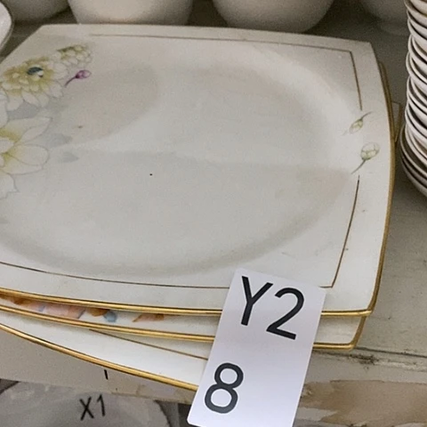 瓷三个大方盘y28花色不同