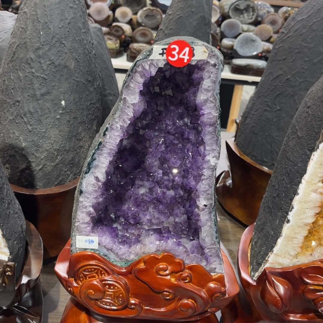 紫晶摆件未镶嵌紫晶洞