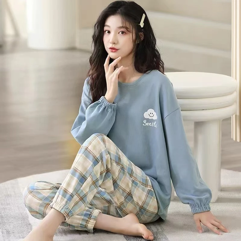 2025睡衣女春秋季加大码长袖网红爆款可爱秋冬宽松家居服套装