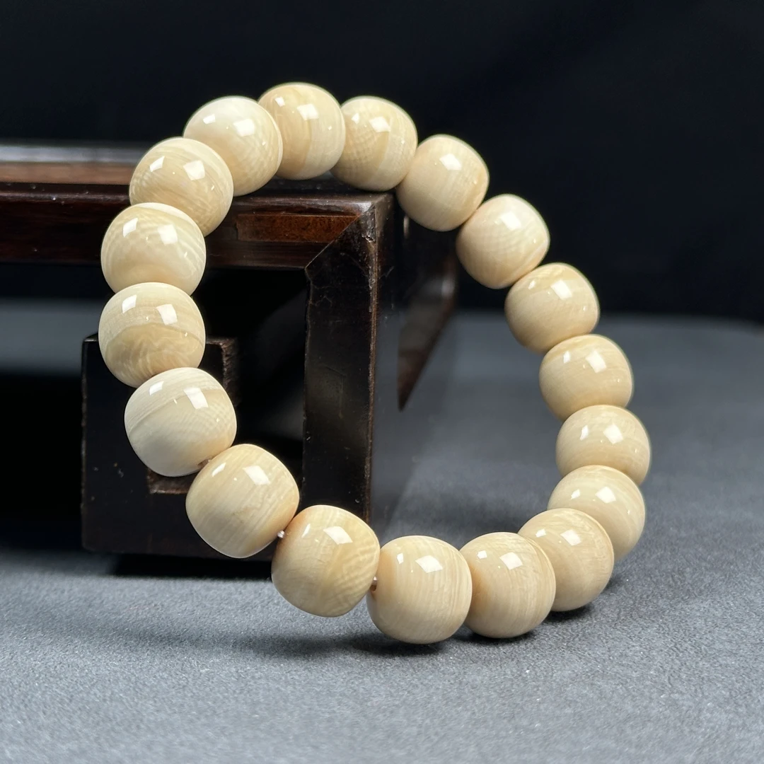 Q1839天然猛犸牙 毕业款老型单圈12.2*11mm 支持鉴定 假一罚四