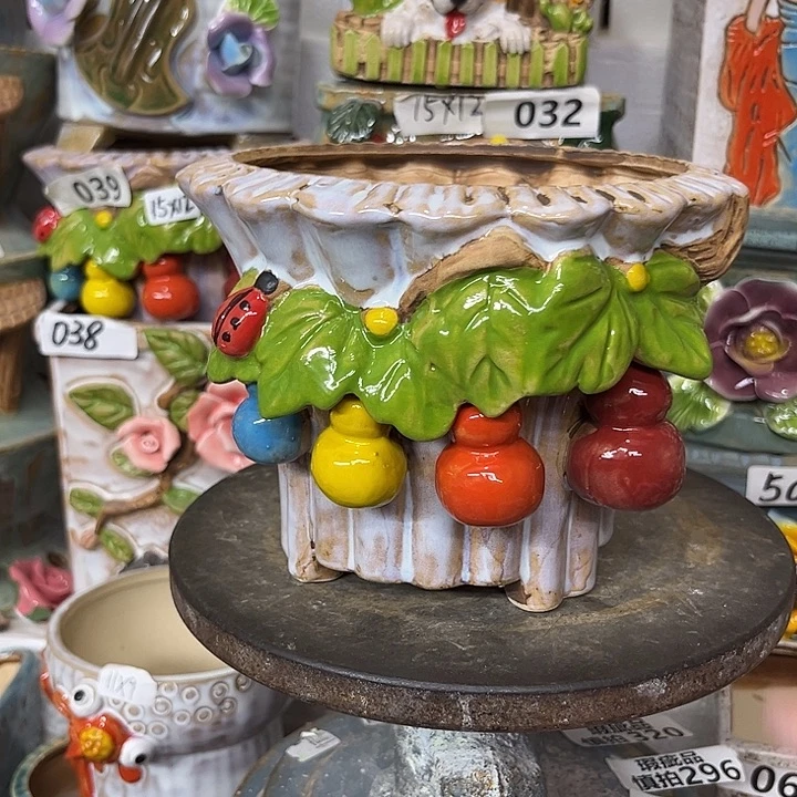 粗陶材质多肉花盆