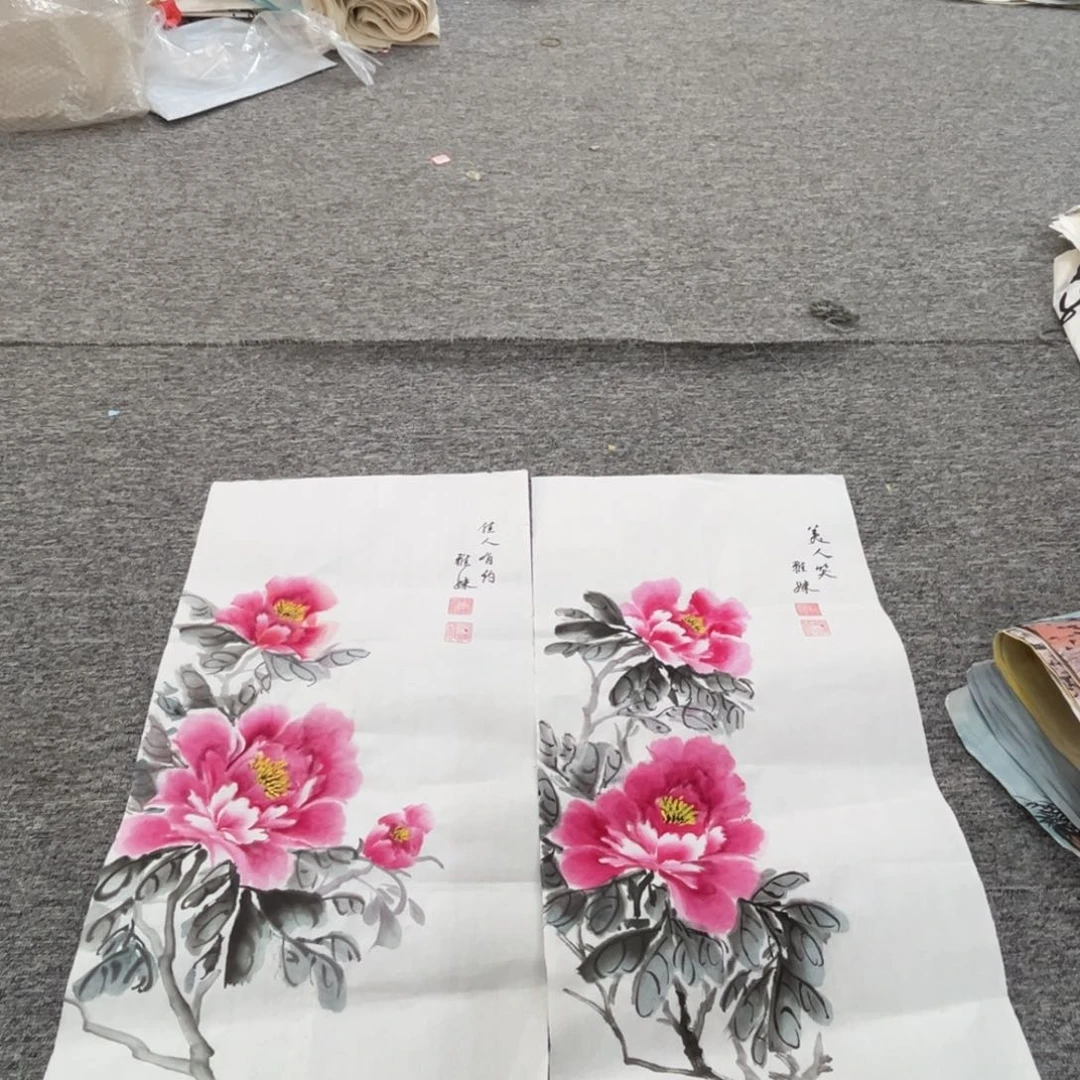 国画程雅妹老师四尺四开绘画两张