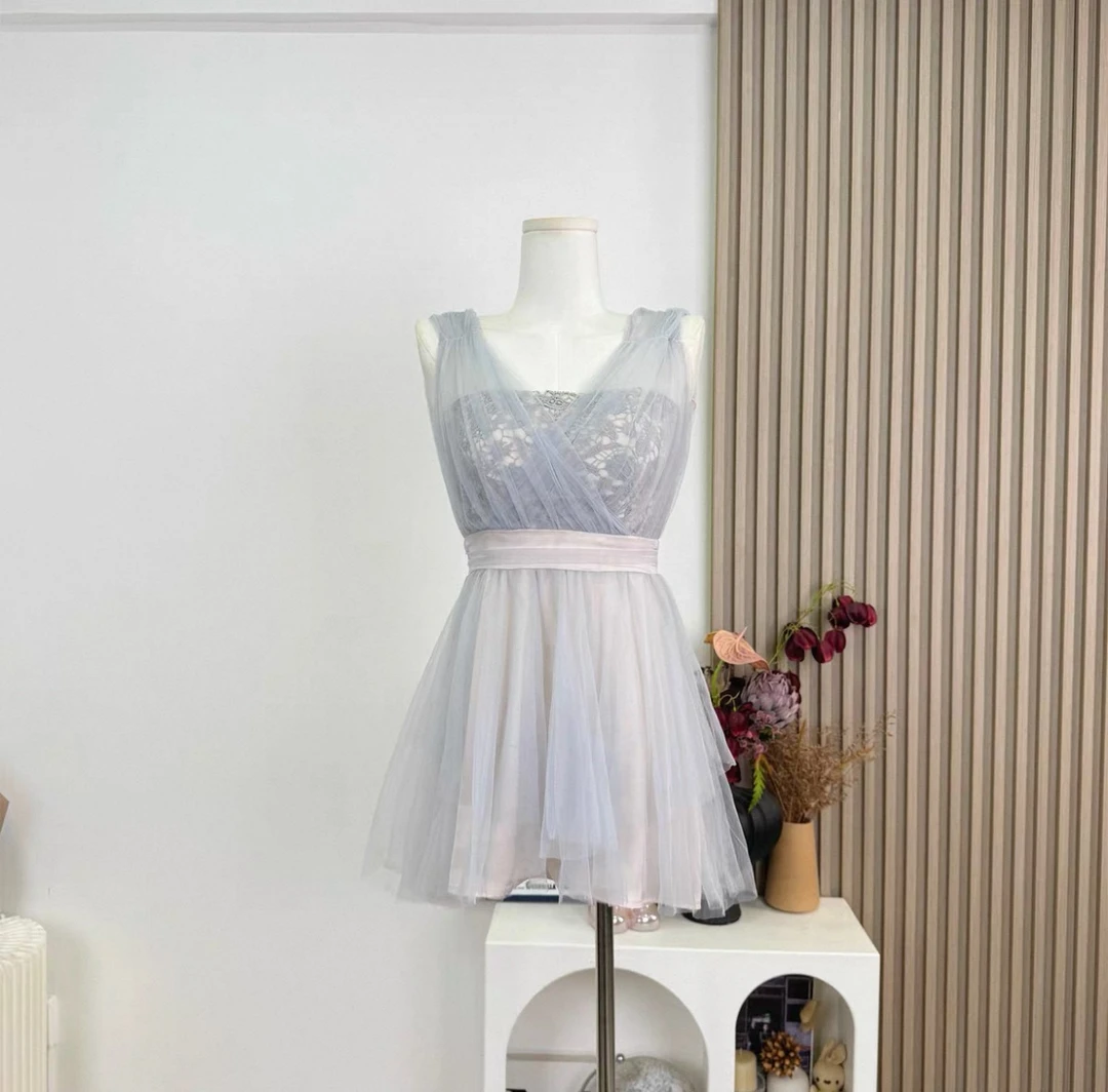 初·Chu●【薄雾纱影】时尚百搭蕾丝女士日常连衣裙JJX5LYQ3497