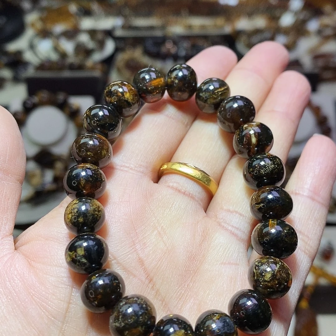 琥珀未镶嵌裸石翳花10mm