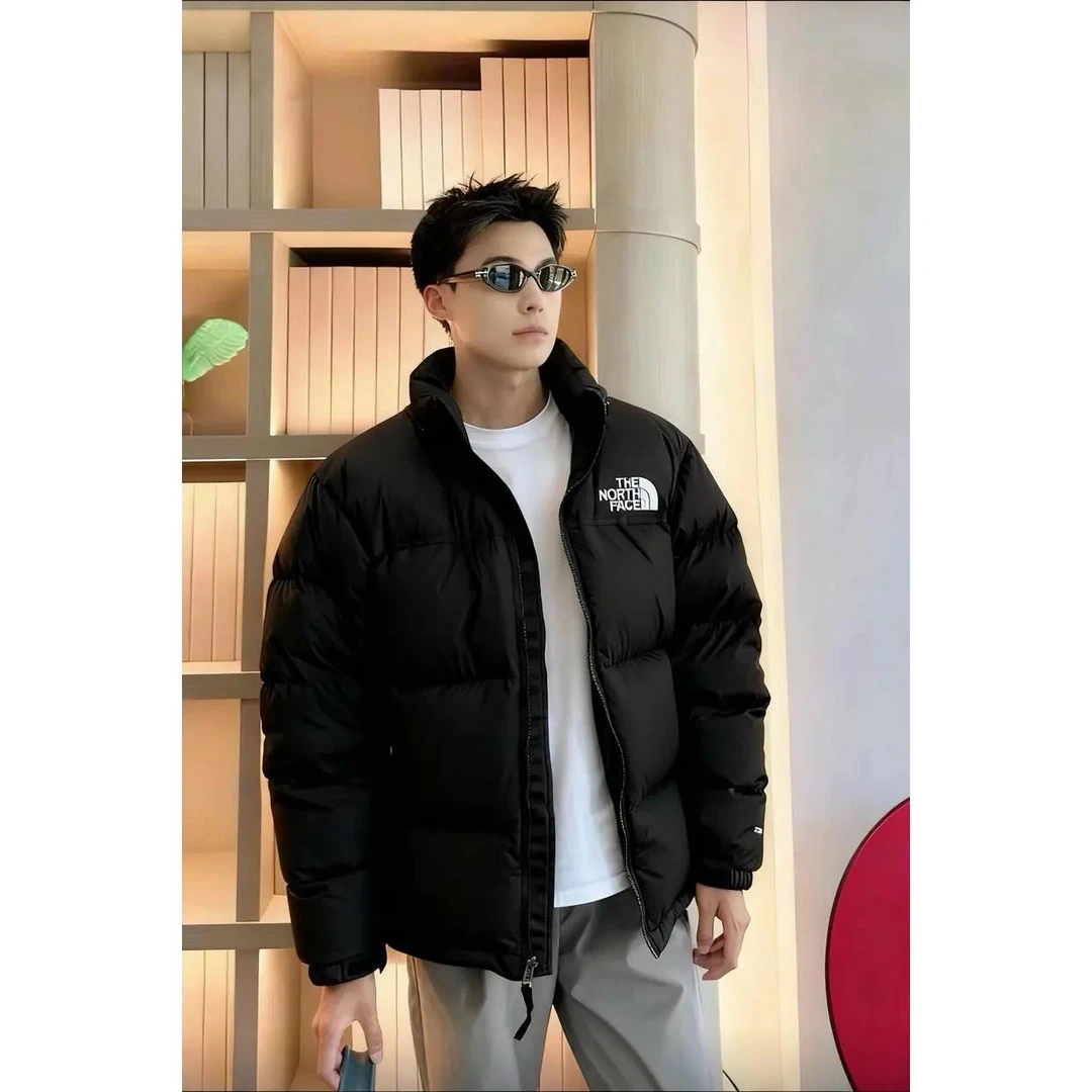 北面1996系列刺绣男女款情侣防寒夹克服同款美版立领保暖服