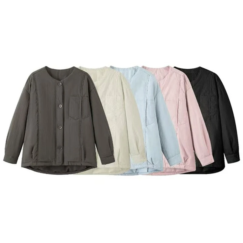 MM商场同款2025冬季新款时尚休闲宽松简约保暖棉服外套女棉衣2671