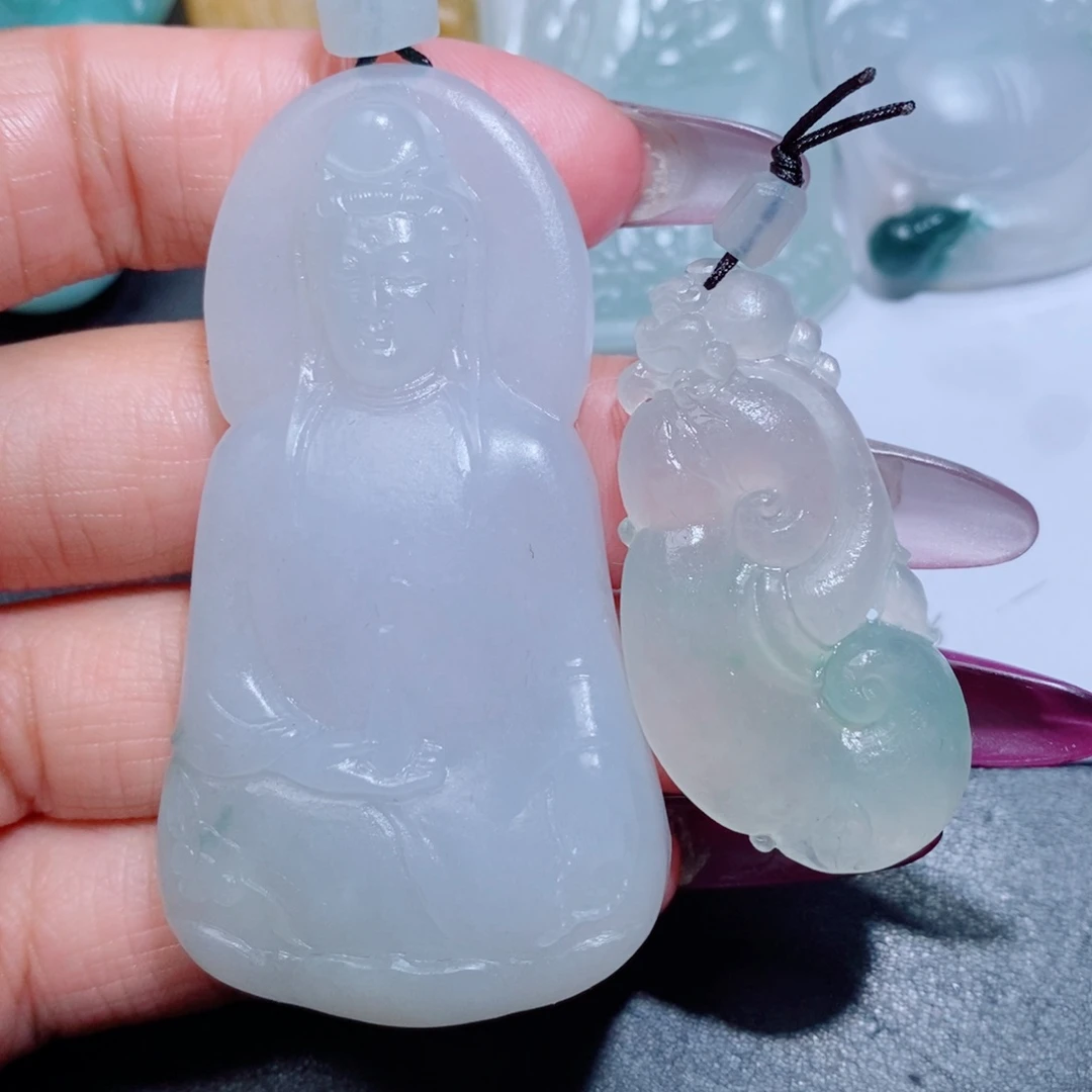 路***力定制翡翠未镶嵌吊坠