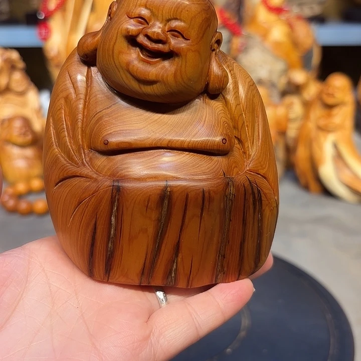 柏木太行崖柏弥勒佛