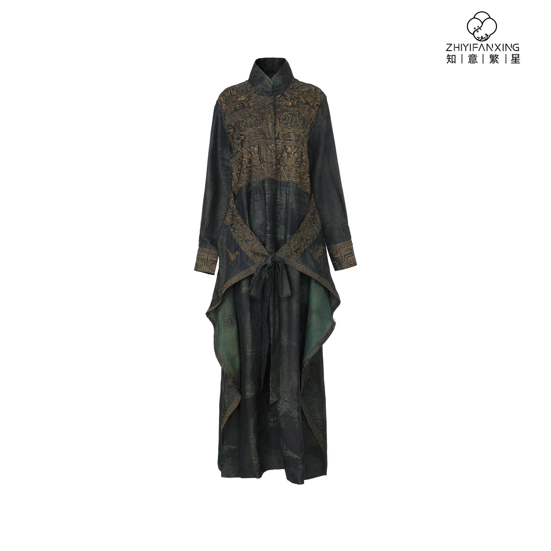 [知意繁星] 香云纱连衣裙金玉满堂 YQ2572201