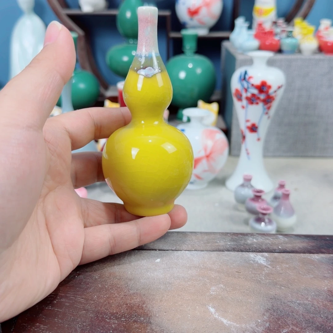 陶瓷手工小花器摆件