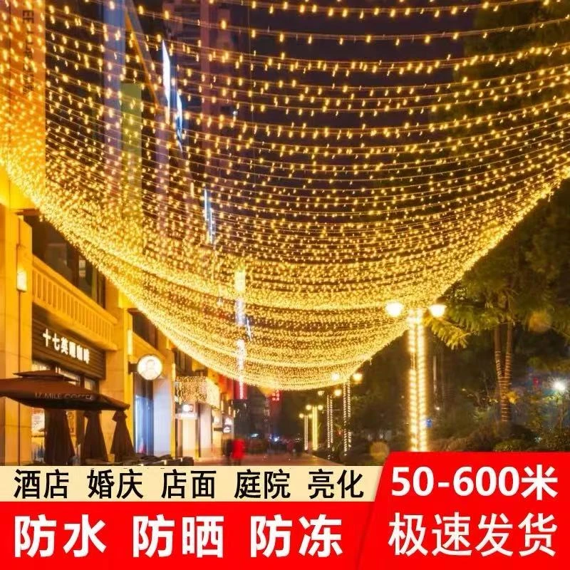 220V彩灯串灯树灯户外防水庭院阳台装饰灯生日露营氛围灯装饰灯