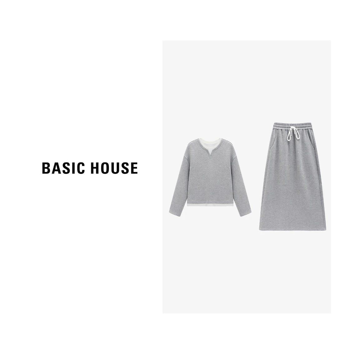 Basic House/百家好长袖百搭套装休闲简约秋季-B0625B5LMO2