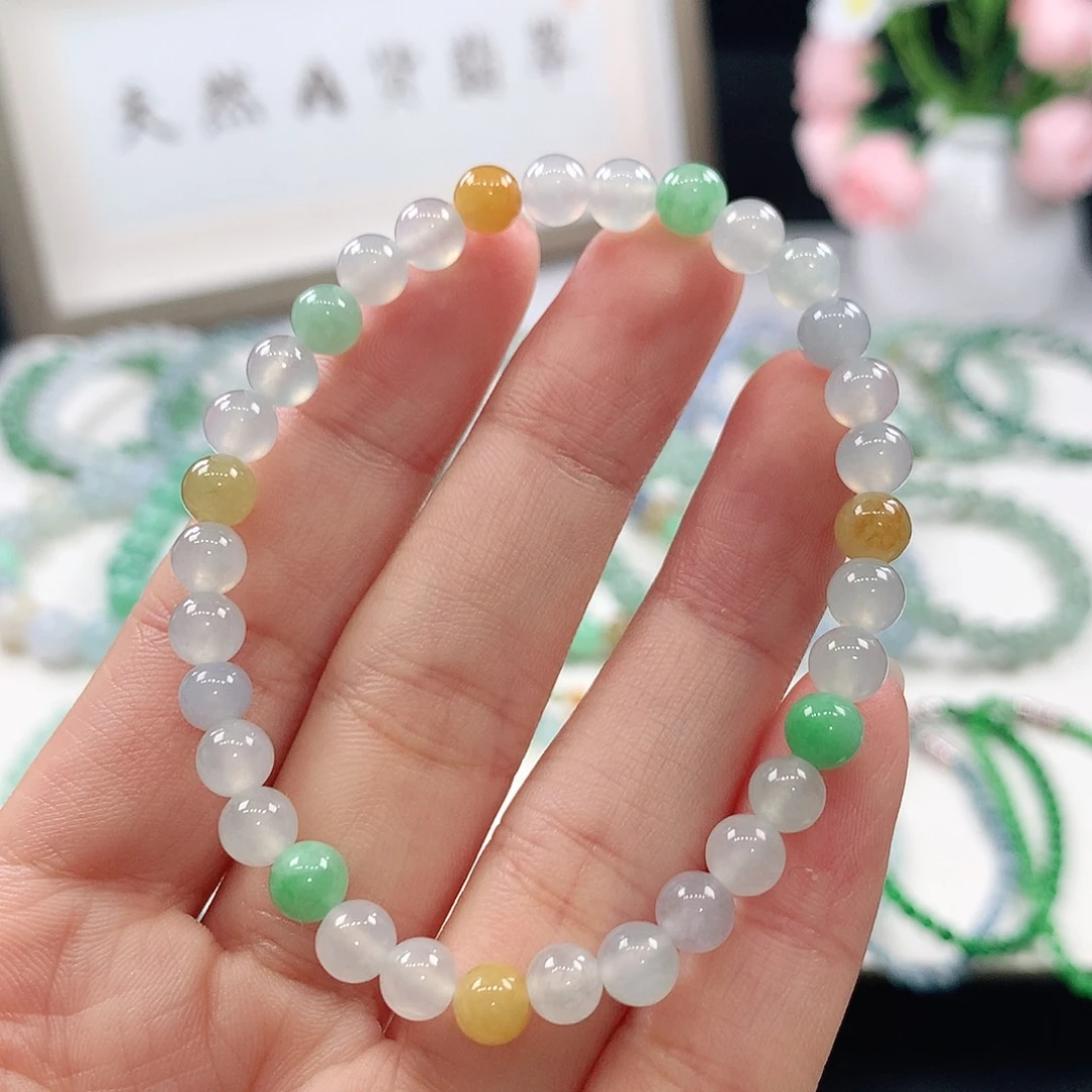 翡翠未镶嵌手链手链5.5mm