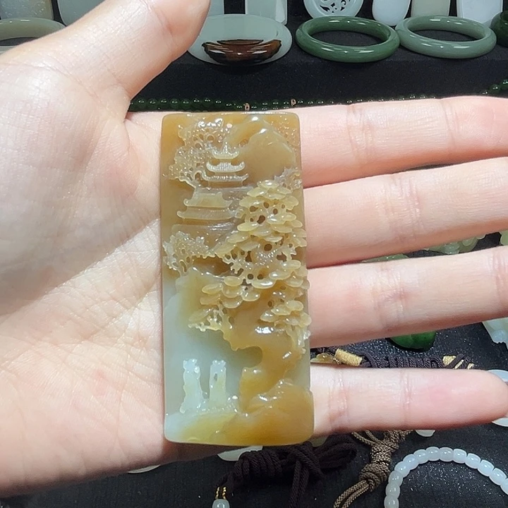 和田玉未镶嵌挂件