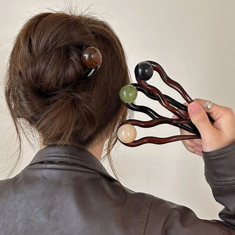 诗泊雅 新款珀光玉彩·逸韵绾发簪