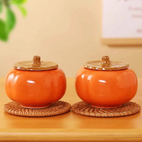 [拍一发二]柿柿如意茶叶罐密封罐喜糖罐带盖gyx