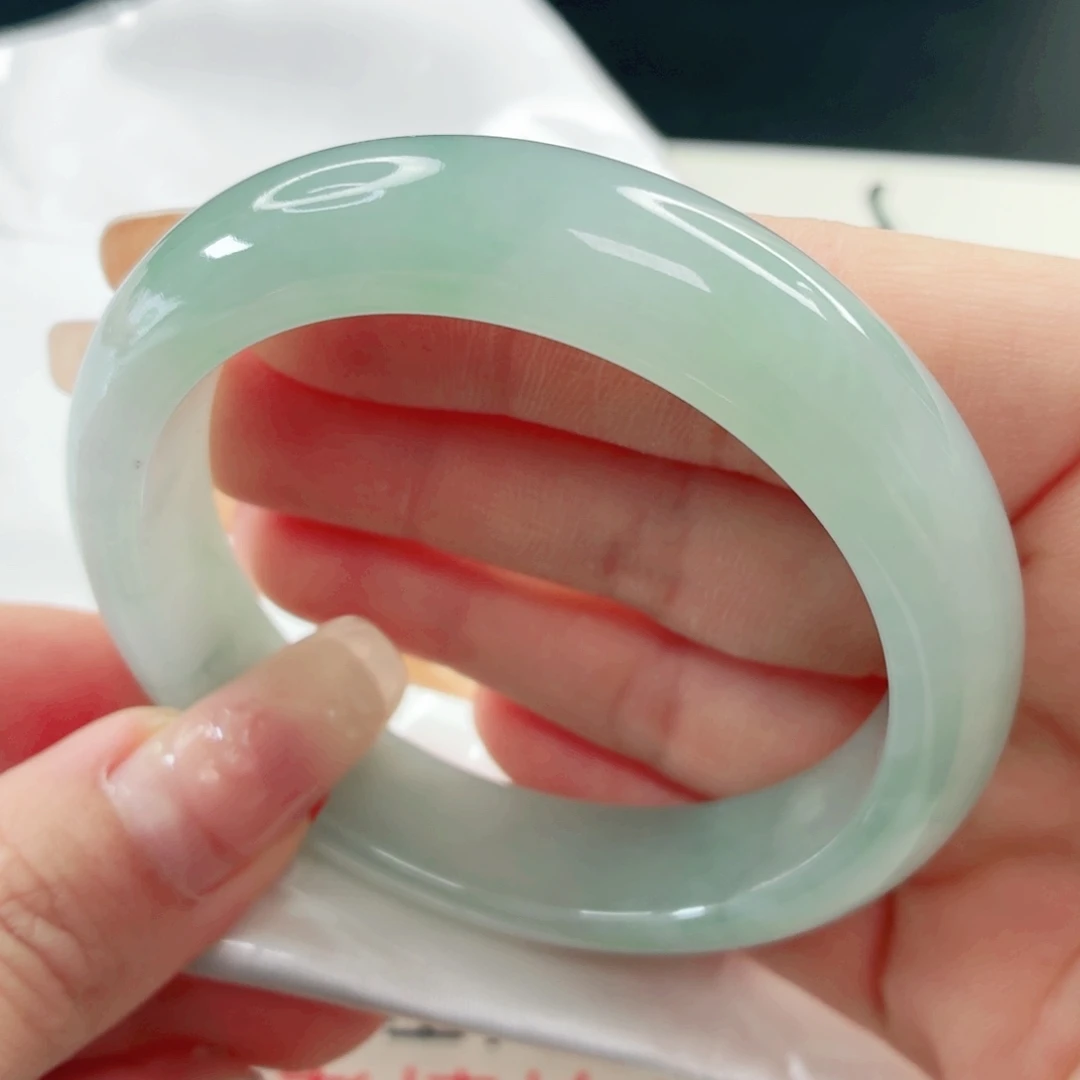 翡翠未镶嵌手镯缅甸天然A货翡翠54.7