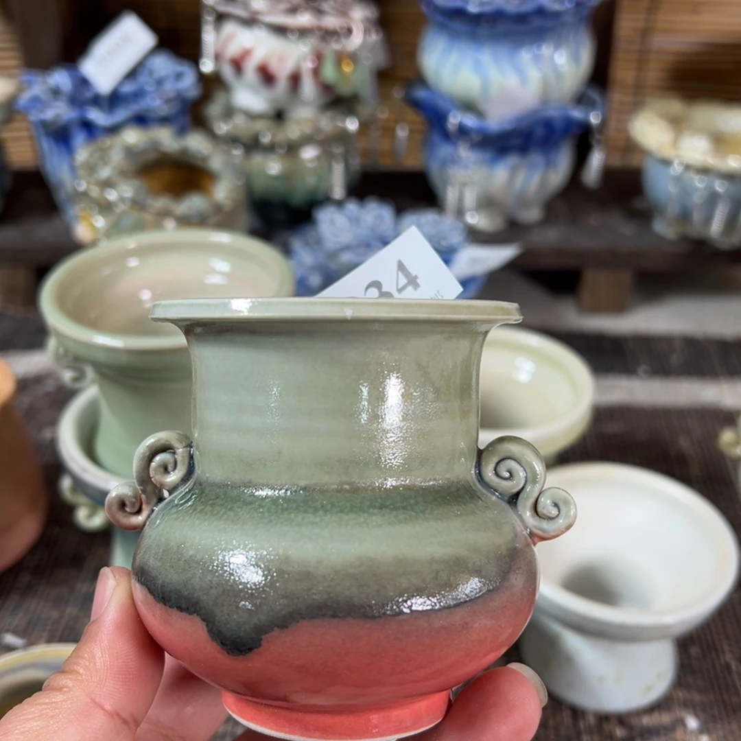 红陶景德镇手工花盆