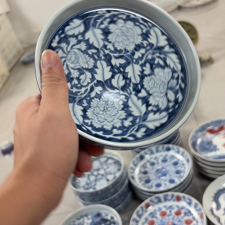 瓷片青花国色天香大胡乘景德镇