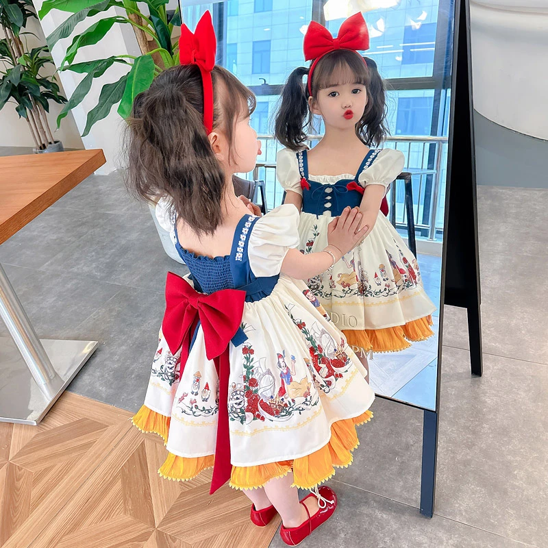 女童白雪公主连衣裙儿童夏装新款女宝宝短袖春夏洛丽塔公主裙CM31