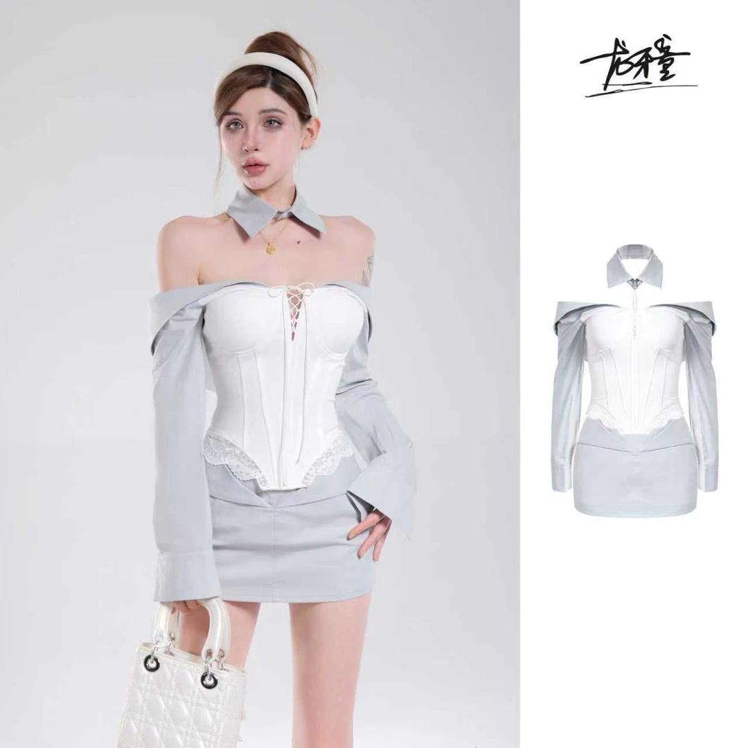 龙牙童推荐【玛格丽特】辣妹显瘦遮肉的连衣裙短款性感收腰包臀修身