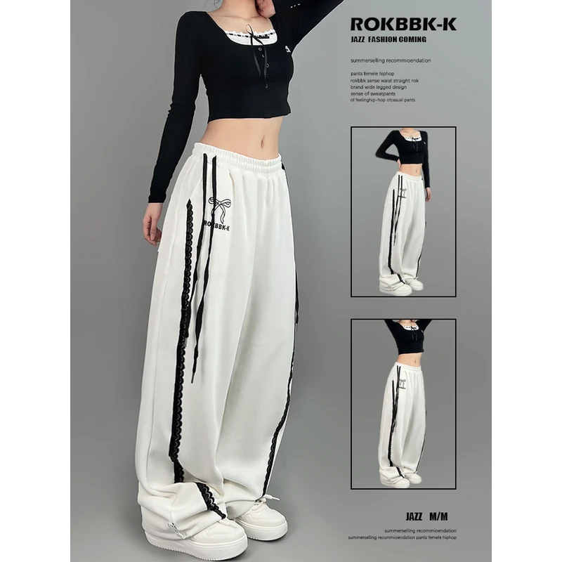 ROKBBK-K/布韩街舞潮牌爵士宽松跳舞长裤女运动jazz嘻哈休闲套装