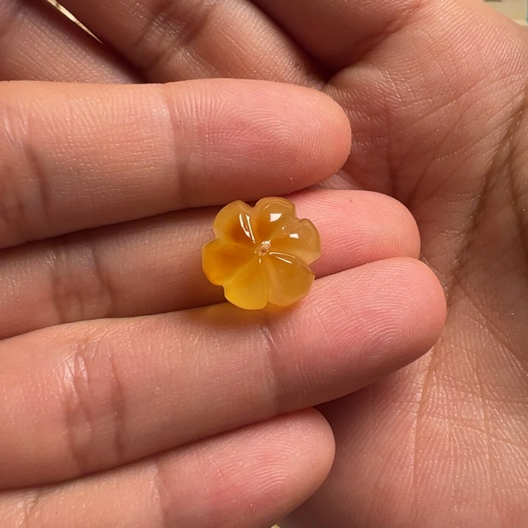 蜜蜡颈饰未镶嵌小*?南瓜珠