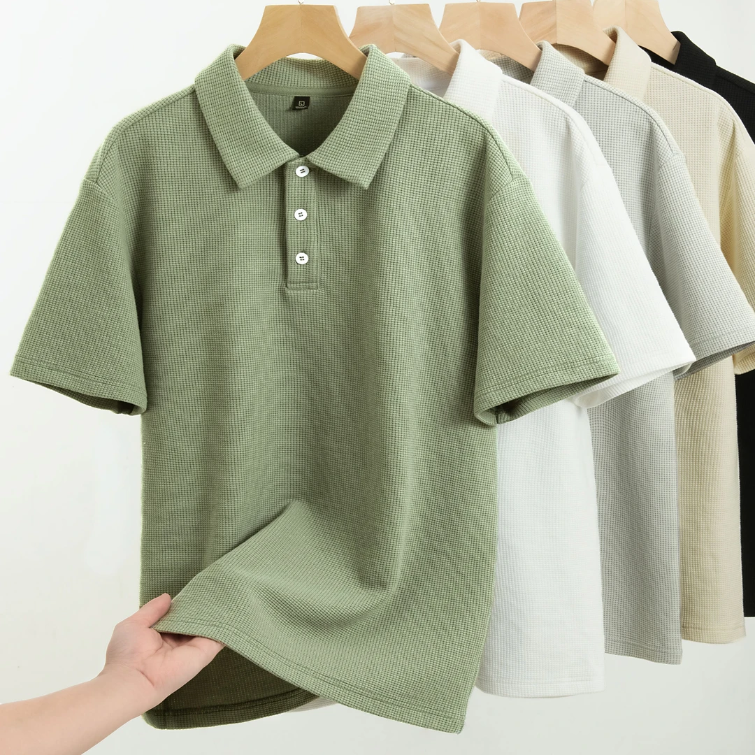 【PT2160】通220G华夫格POLO短T