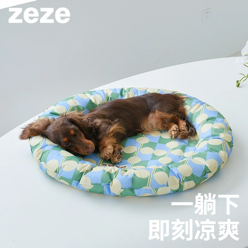 zeze蓝莲花冰窝夏季降温冰垫猫咪睡眠凉席防暑降温夏天宠物冰垫