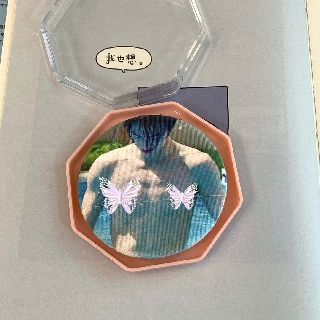 张凌赫亲亲气垫粉扑双面印花亲肤柔软粉扑干湿两用收藏款物料